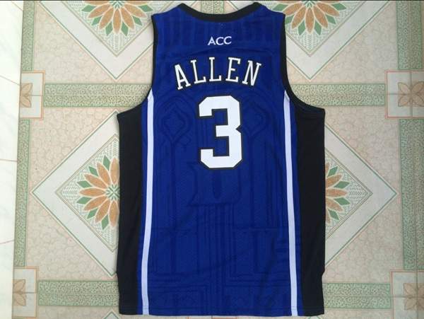 North Carolina Tar Heels Blue #3 ALLEN NCAA Basketball Jersey