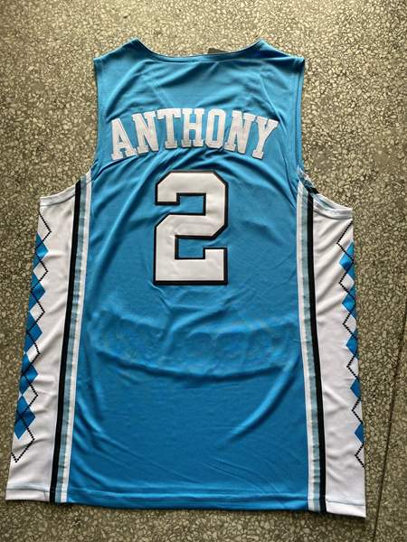 North Carolina Tar Heels Light Blue #2 ANTHONY NCAA Basketball Jersey