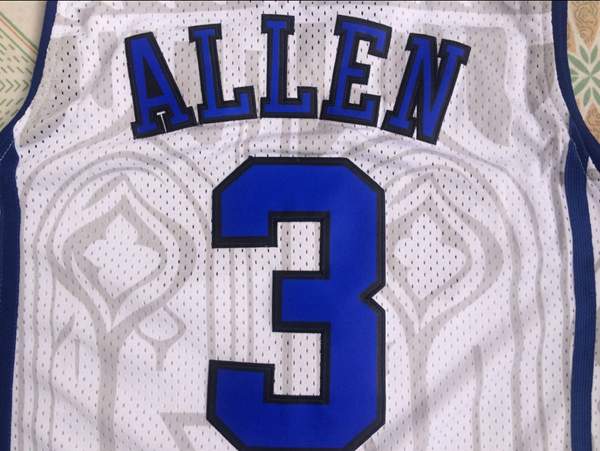 North Carolina Tar Heels White #3 ALLEN NCAA Basketball Jersey