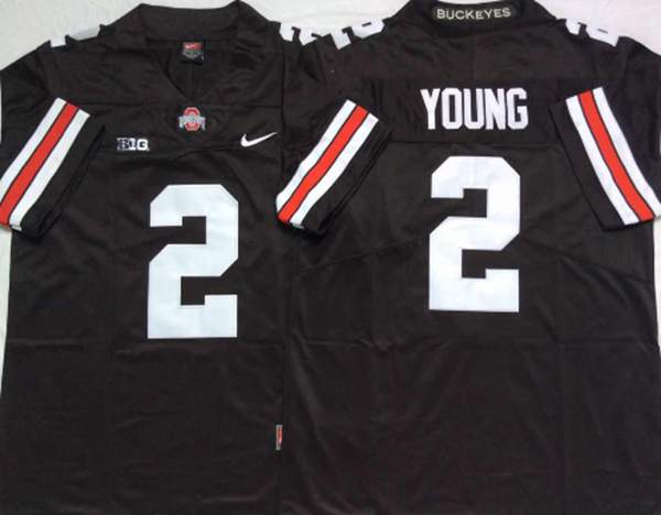 Ohio State Buckeyes Black #2 YOUNG NCAA Football Jersey 02