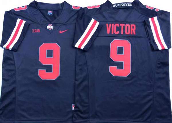 Ohio State Buckeyes Dark Blue #9 VICTOR NCAA Football Jersey