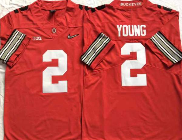 Ohio State Buckeyes Red #2 YOUNG NCAA Football Jersey