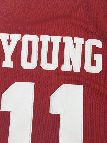 Oklahoma Sooners Red #11 YOUNG NCAA Basketball Jersey