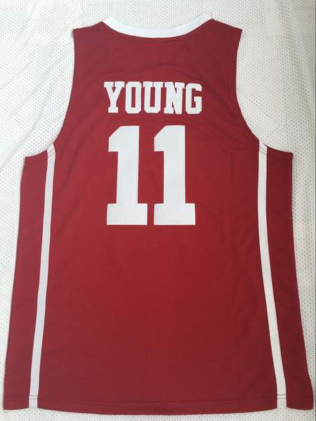 Oklahoma Sooners Red #11 YOUNG NCAA Basketball Jersey