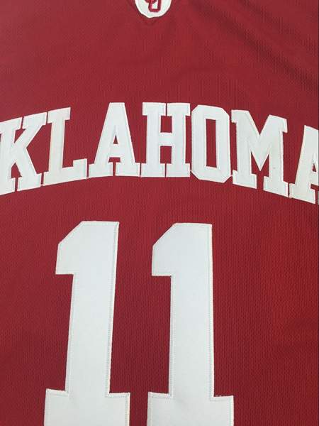 Oklahoma Sooners Red #11 YOUNG NCAA Basketball Jersey