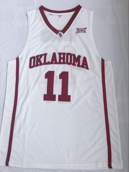 Oklahoma Sooners White #11 YOUNG NCAA Basketball Jersey