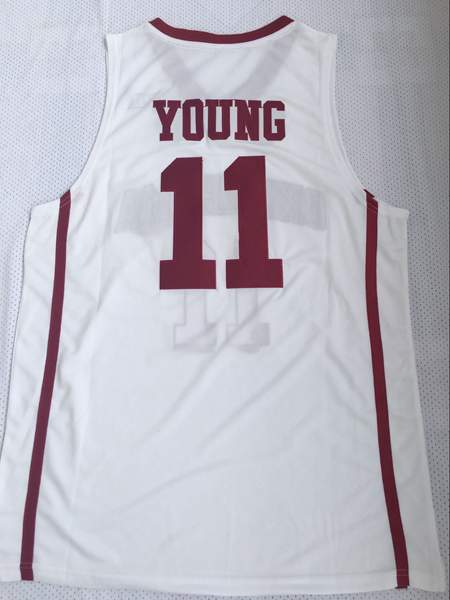 Oklahoma Sooners White #11 YOUNG NCAA Basketball Jersey