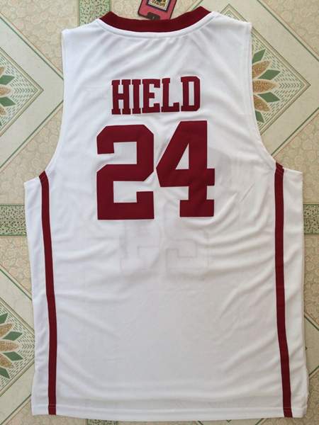 Oklahoma Sooners White #24 HIELD NCAA Basketball Jersey