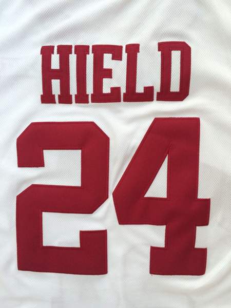 Oklahoma Sooners White #24 HIELD NCAA Basketball Jersey