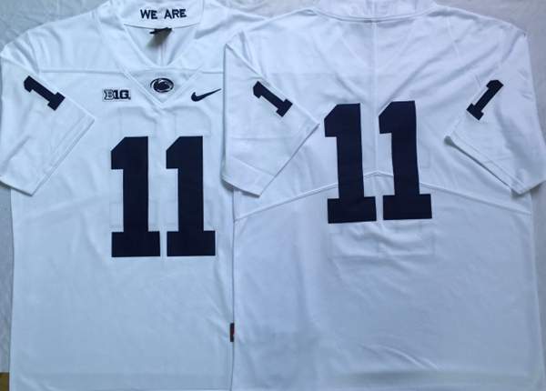 Penn State Nittany Lions White #11 NCAA Football Jersey