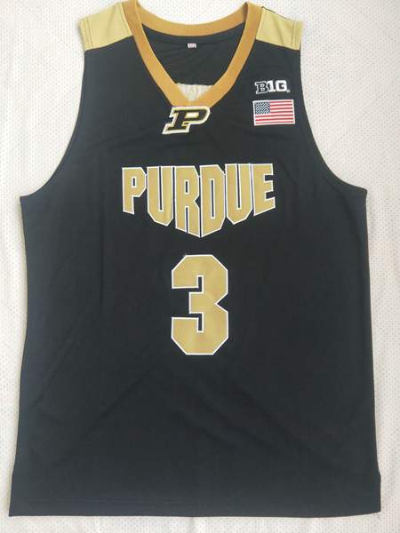 Purdue Boilermakers Black #3 C.EDWARDS NCAA Basketball Jersey