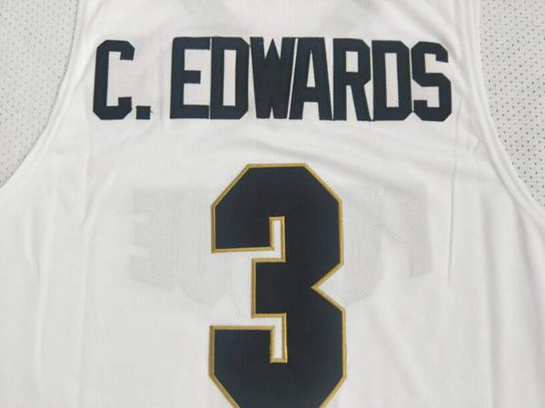 Purdue Boilermakers White #3 C.EDWARDS NCAA Basketball Jersey