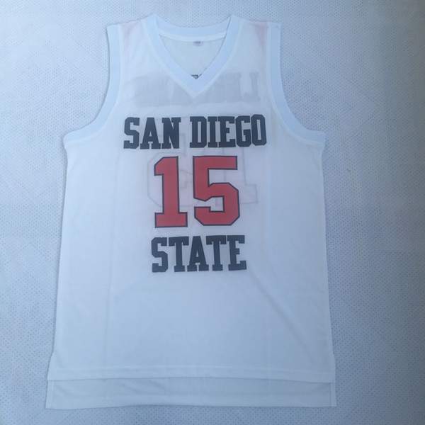 San Diego State Aztecs White #15 LEONARD NCAA Basketball Jersey