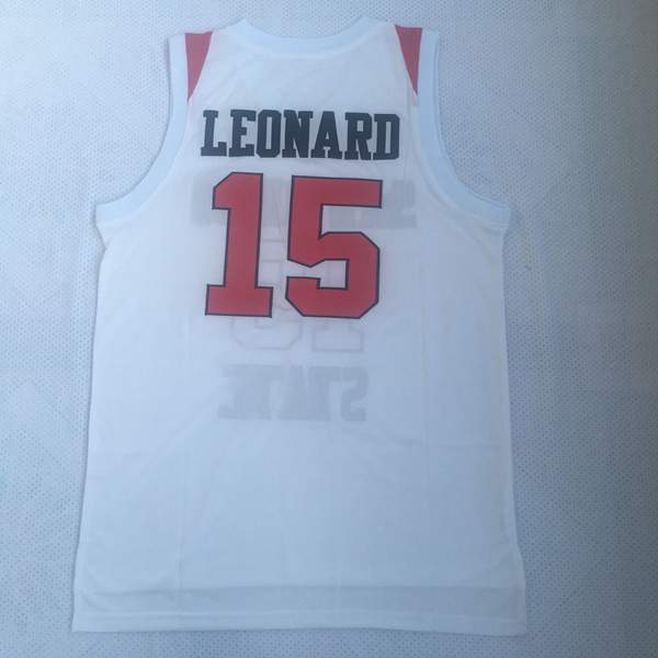 San Diego State Aztecs White #15 LEONARD NCAA Basketball Jersey