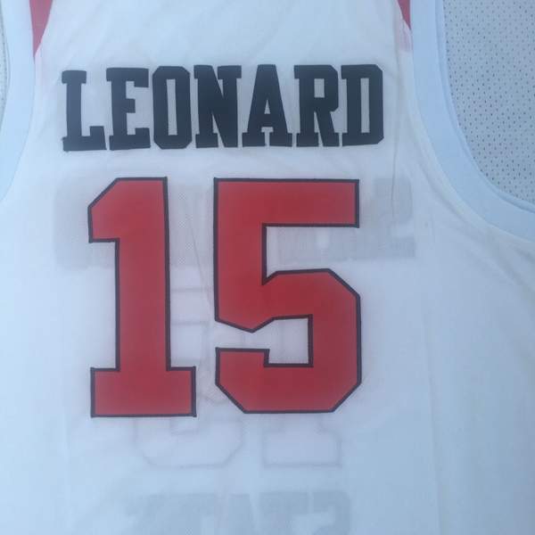 San Diego State Aztecs White #15 LEONARD NCAA Basketball Jersey