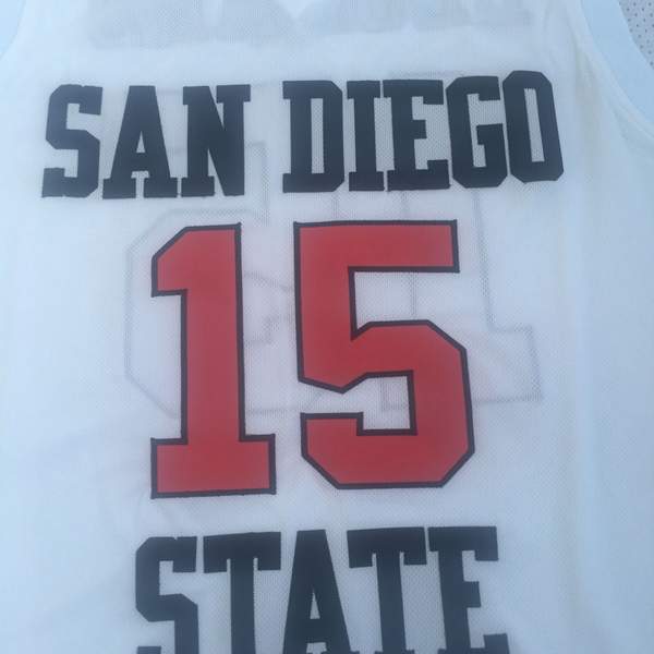 San Diego State Aztecs White #15 LEONARD NCAA Basketball Jersey