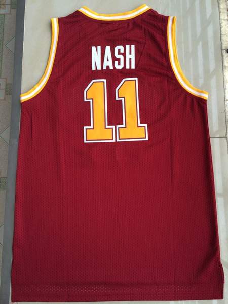 Santa Clara Broncos Red #11 NASH NCAA Basketball Jersey