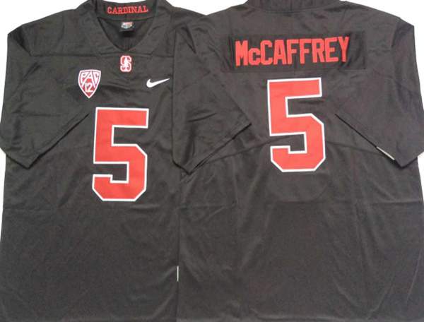 Stanford Cardinals Black #5 McCAFFREY NCAA Football Jersey