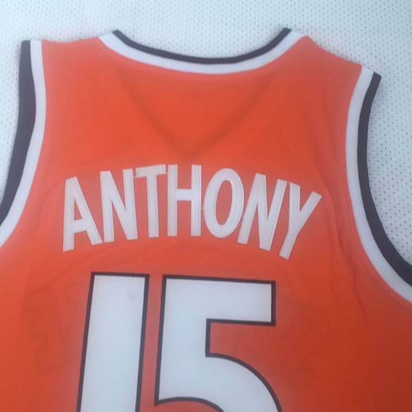 Syracuse Orange Orange #15 ANTHONY NCAA Basketball Jersey
