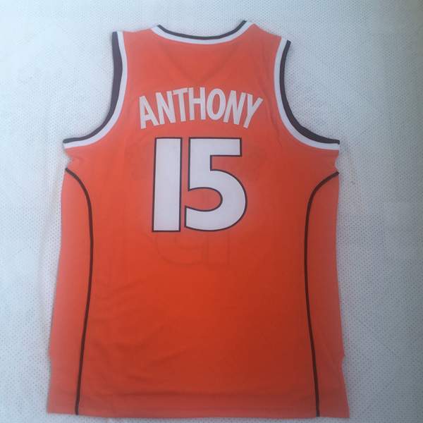 Syracuse Orange Orange #15 ANTHONY NCAA Basketball Jersey