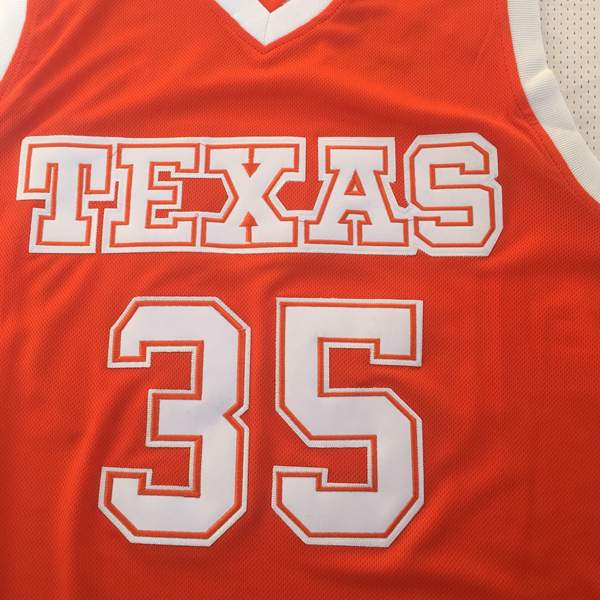 Texas Longhorns Orange #35 DURANT NCAA Basketball Jersey