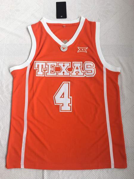 Texas Longhorns Orange #4 BAMBA NCAA Basketball Jersey