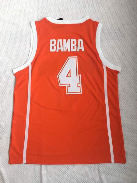 Texas Longhorns Orange #4 BAMBA NCAA Basketball Jersey