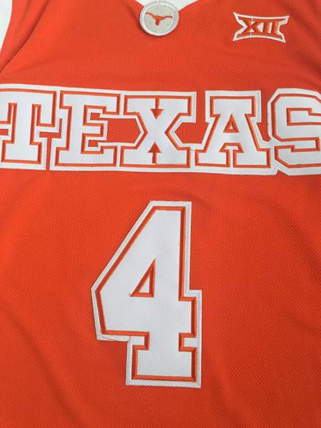 Texas Longhorns Orange #4 BAMBA NCAA Basketball Jersey