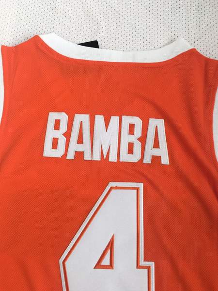 Texas Longhorns Orange #4 BAMBA NCAA Basketball Jersey