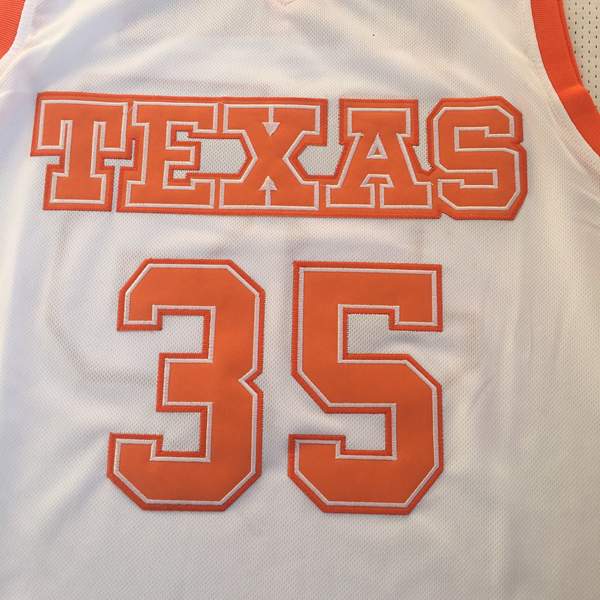 Texas Longhorns White #35 DURANT NCAA Basketball Jersey