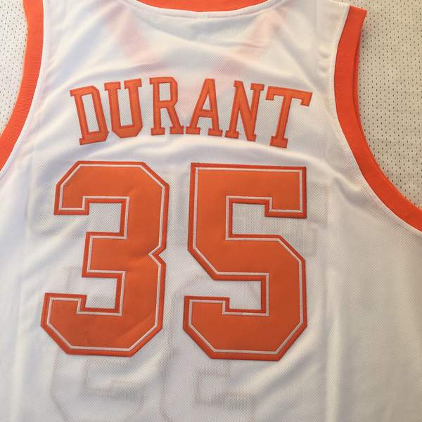 Texas Longhorns White #35 DURANT NCAA Basketball Jersey