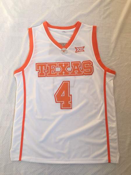 Texas Longhorns White #4 BAMBA NCAA Basketball Jersey