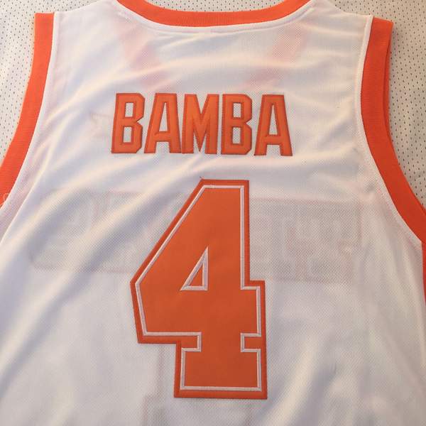 Texas Longhorns White #4 BAMBA NCAA Basketball Jersey