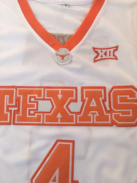 Texas Longhorns White #4 BAMBA NCAA Basketball Jersey