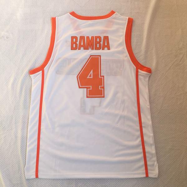 Texas Longhorns White #4 BAMBA NCAA Basketball Jersey