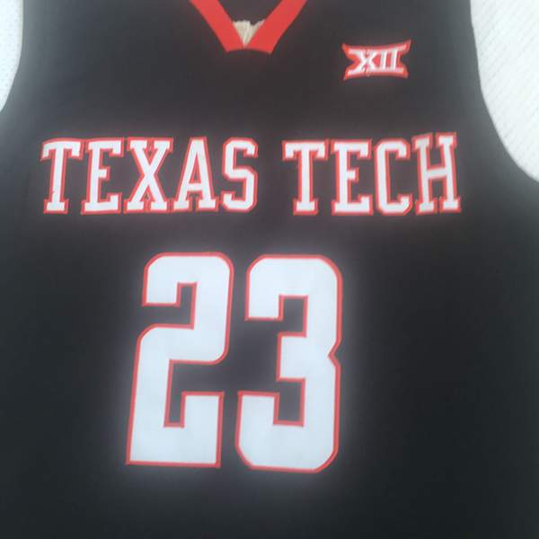 Texas Tech Red Raiders Black #23 CULVER NCAA Basketball Jersey