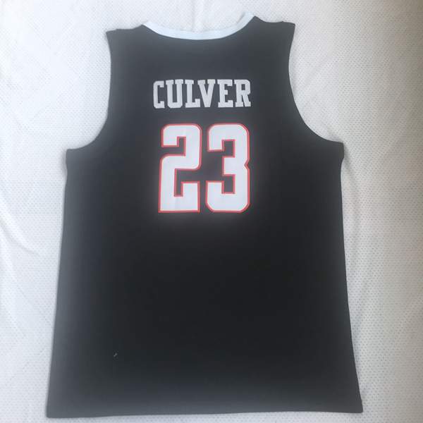 Texas Tech Red Raiders Black #23 CULVER NCAA Basketball Jersey