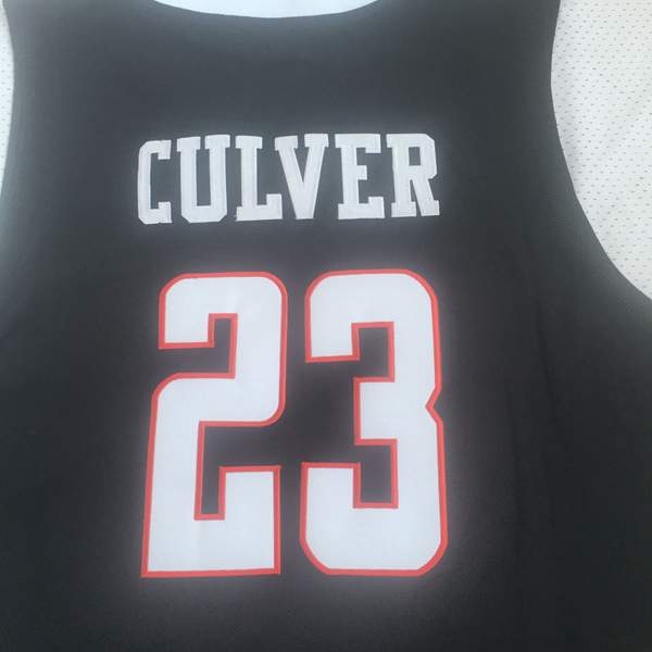 Texas Tech Red Raiders Black #23 CULVER NCAA Basketball Jersey