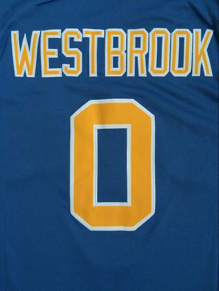 UCLA Bruins Blue #0 WESTBROOK NCAA Basketball Jersey