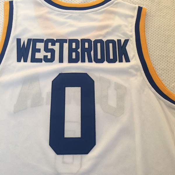 UCLA Bruins White #0 WESTBROOK NCAA Basketball Jersey