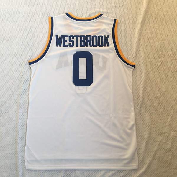 UCLA Bruins White #0 WESTBROOK NCAA Basketball Jersey