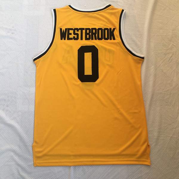 UCLA Bruins Yellow #0 WESTBROOK NCAA Basketball Jersey