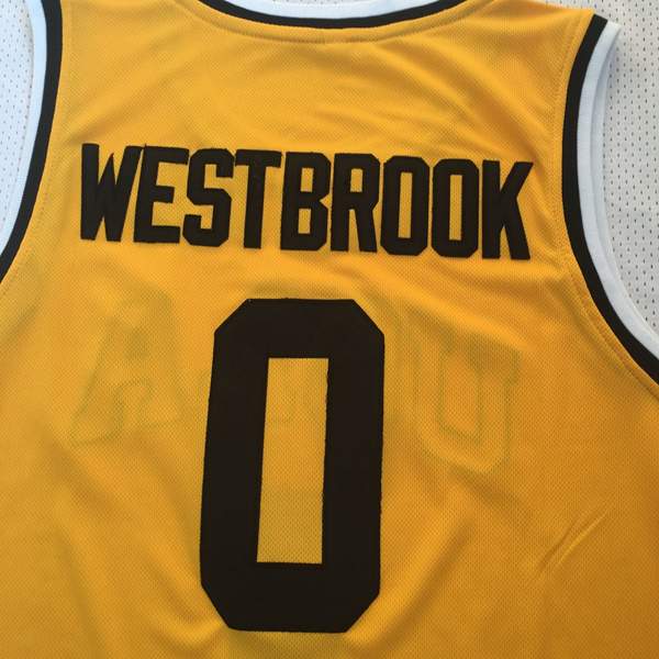 UCLA Bruins Yellow #0 WESTBROOK NCAA Basketball Jersey