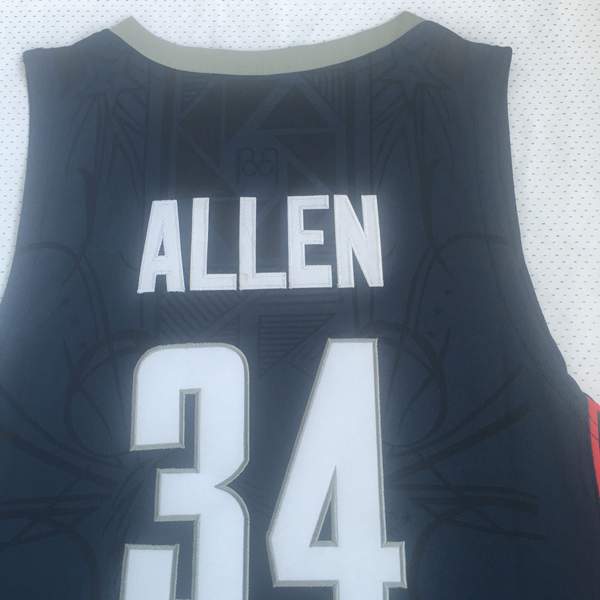 UConn Huskies Black #34 ALLEN NCAA Basketball Jersey 02