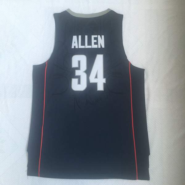 UConn Huskies Black #34 ALLEN NCAA Basketball Jersey 02