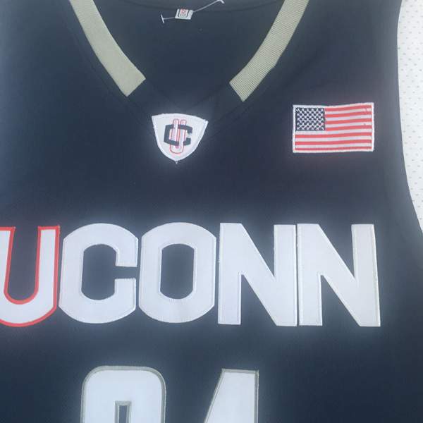 UConn Huskies Black #34 ALLEN NCAA Basketball Jersey 02