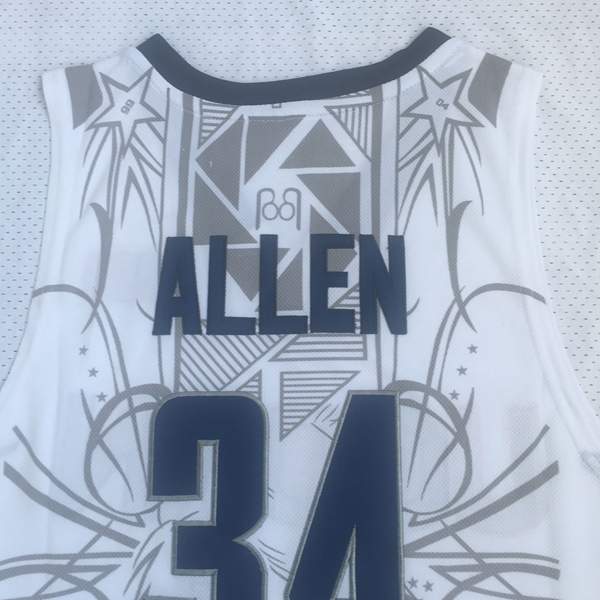 UConn Huskies White #34 ALLEN NCAA Basketball Jersey