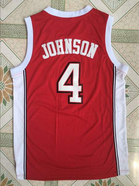 USC Trojans Red #4 JOHNSON NCAA Basketball Jersey