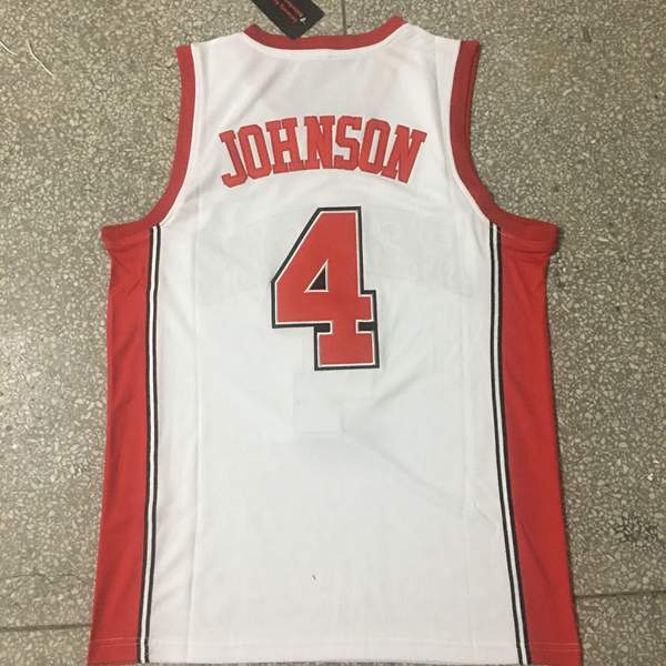 USC Trojans White #4 JOHNSON NCAA Basketball Jersey