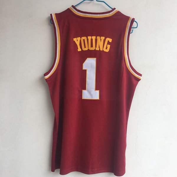 USC Trojans Red #1 YOUNG NCAA Basketball Jersey